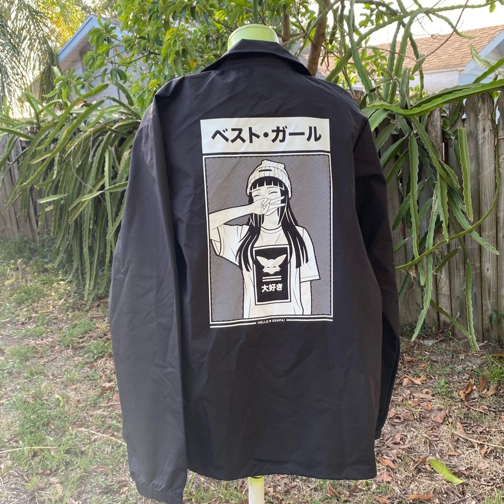 Hello Senpai Rain Jacket NWOT